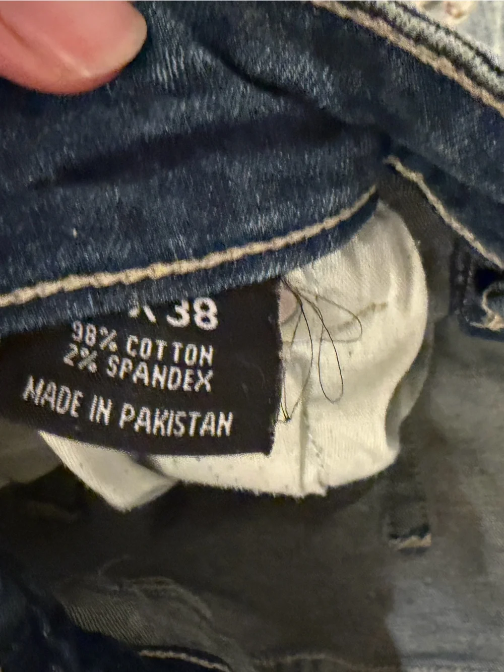 Taker brand heavy-distressed and stacked men's jeans